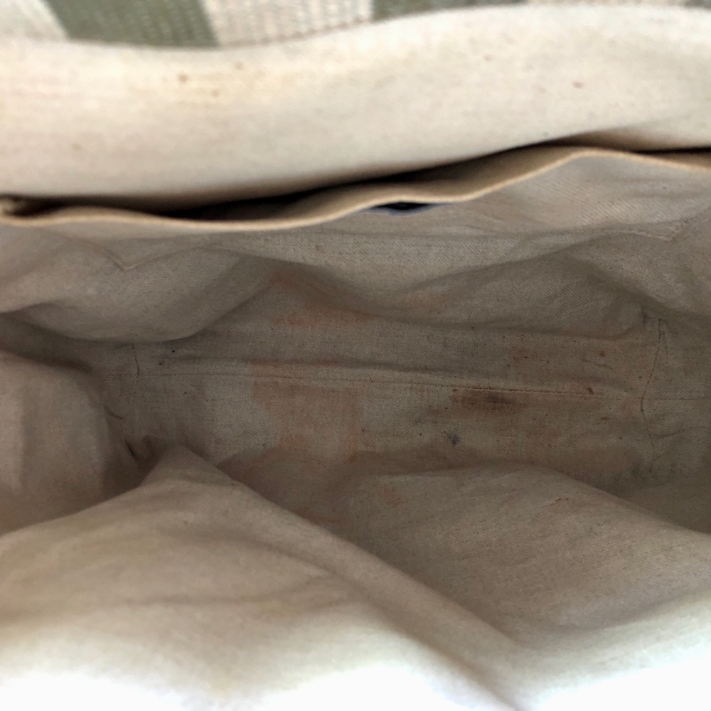 MANSUR GAVRIEL North Tote Moss/White Striped Handbag Box & Dust Bags Orig. $585 - Picture 11 of 11